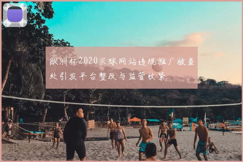 欧洲杯2020买球网站违规推广被查处引发平台整改与监管收紧